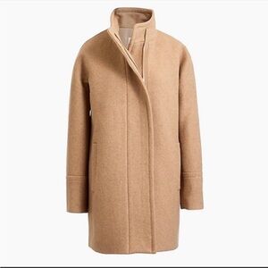 J. Crew City Cocoon Camel Zip-Up Coat, lightly worn